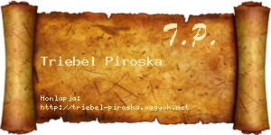 Triebel Piroska névjegykártya