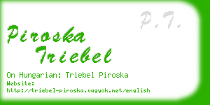 piroska triebel business card